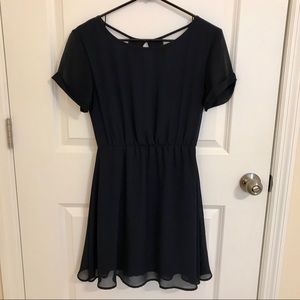 Navy cocktail dress, size small